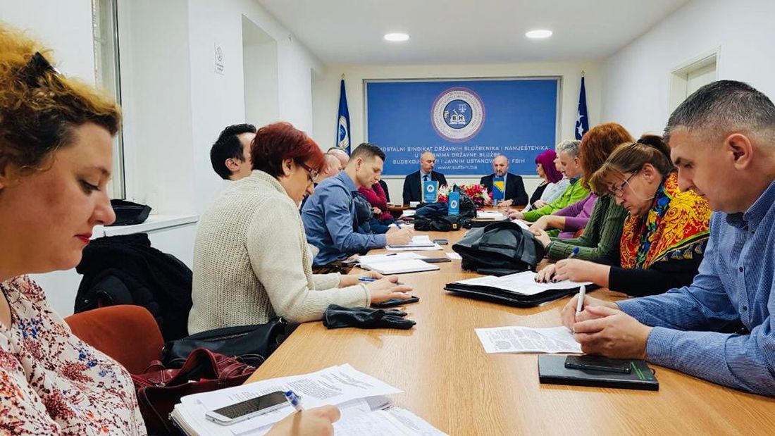 ODRŽANA SJEDNICA FEDERALNOG KOORDINACIONOG ODBORA SINDIKALNIH ORGANIZACIJA FEDERALNIH ORGANA DRŽAVNE SLUŽBE I SUDSKE VLASTI