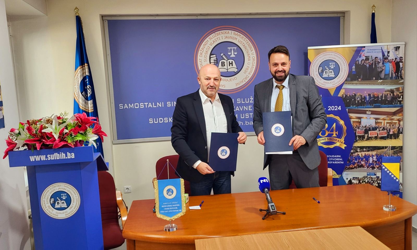 Sa Gradonačelnikom Grada Goražda Potpisan Ugovor O Pristupu Federalnom Kolektivnom Ugovoru